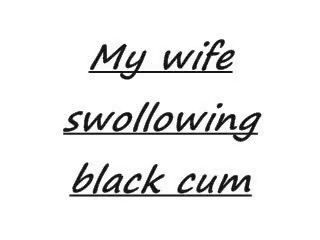 Ehefrau swollowing schwarz wichse